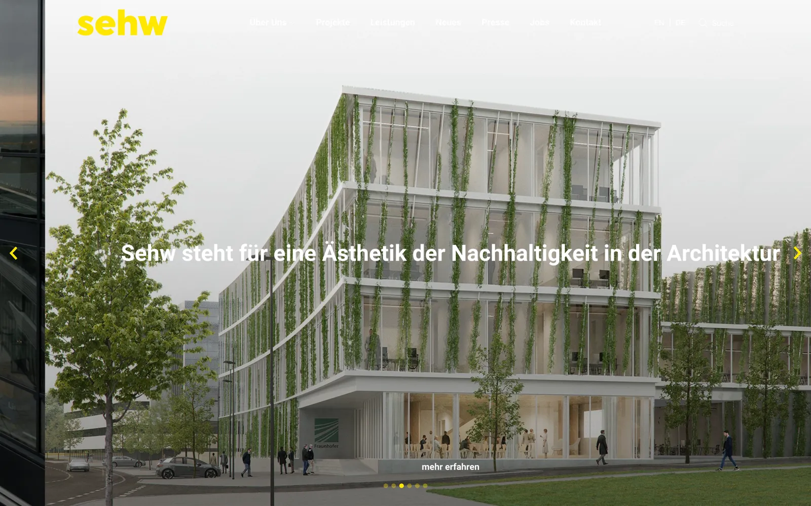 Startseite von sehw architektur